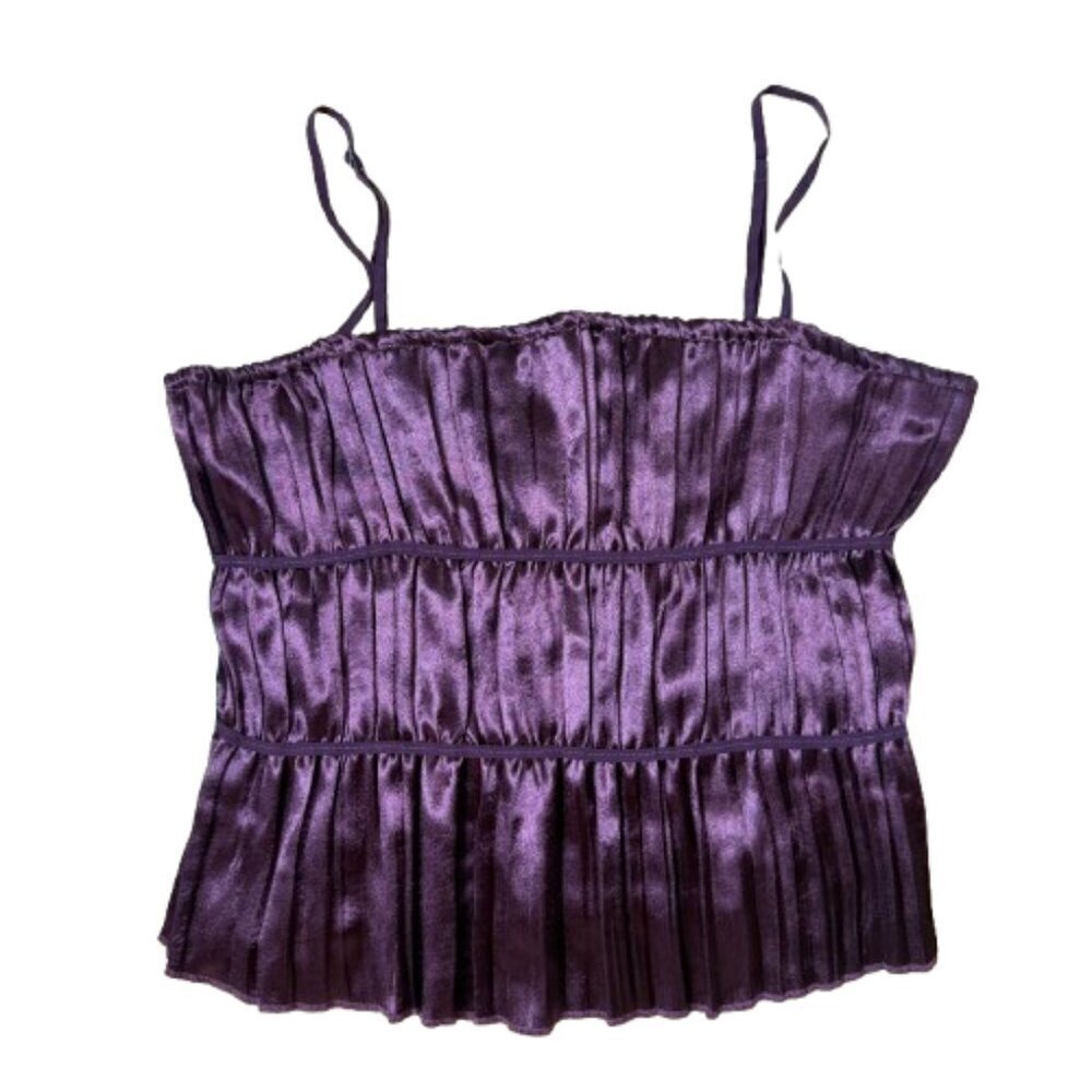 Intimately Free People Satin Camisole Top Blouse Purple Size Medium